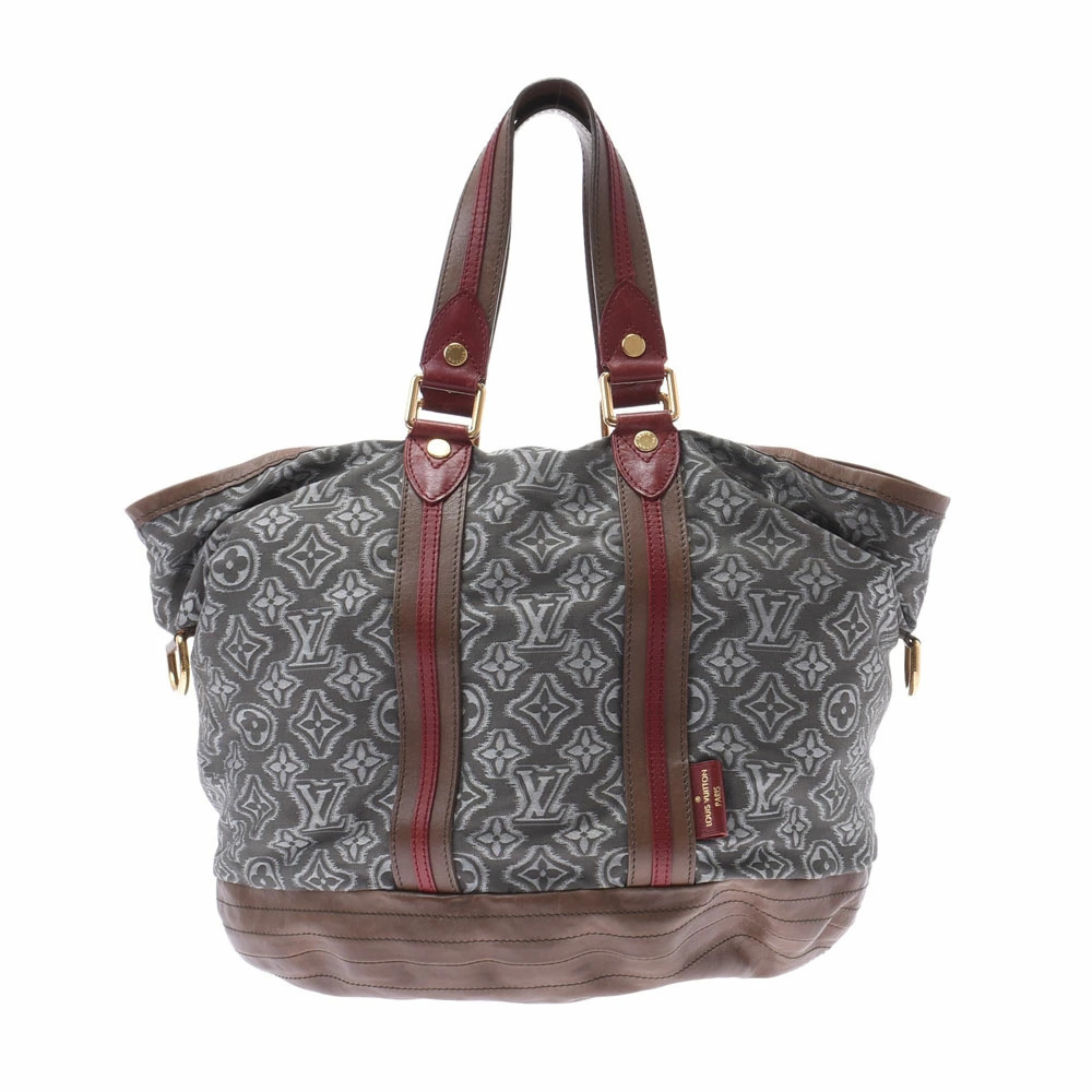 LOUIS VUITTON Aviator Pre Fall Collection Gray Canvas Leather Handbag